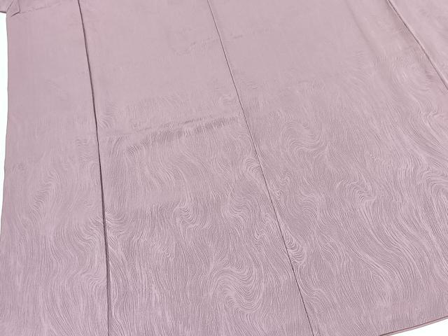 平和屋着物■上質な色無地　杢目地紋　紅藤色　正絹　逸品　BAAX9845yc