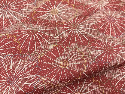 平和屋着物■上質な小紋　格子柄花文　正絹　逸品　BAAX9847yc