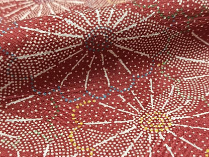 平和屋着物■上質な小紋　格子柄花文　正絹　逸品　BAAX9847yc