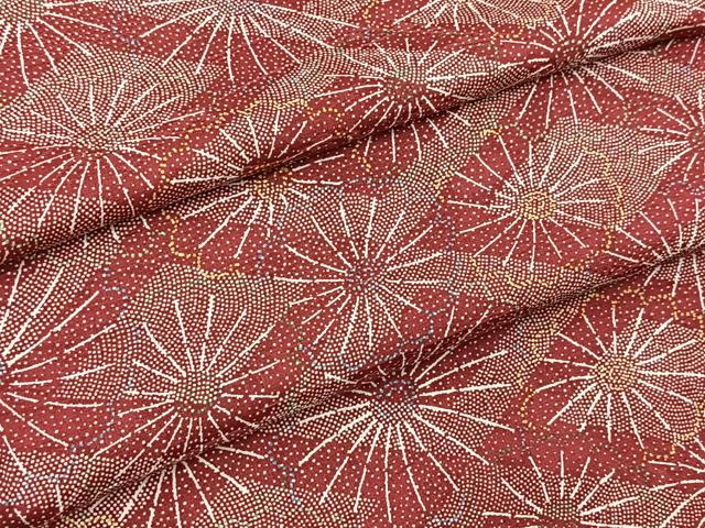 平和屋着物■上質な小紋　格子柄花文　正絹　逸品　BAAX9847yc