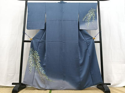 平和屋着物■訪問着　枝垂れ柳文　暈し染め　正絹　逸品　BAAX9850yc