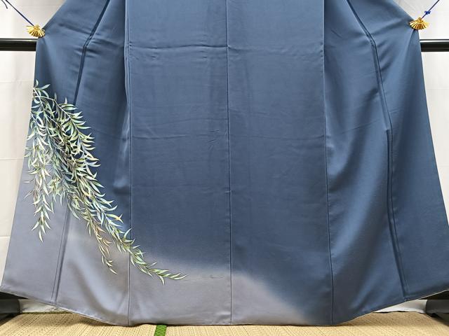 平和屋着物■訪問着　枝垂れ柳文　暈し染め　正絹　逸品　BAAX9850yc