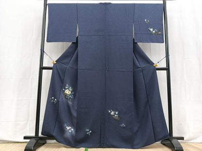 平和屋着物●訪問着　草花文　暈し染め　金彩　正絹　逸品　BAAX9853yc