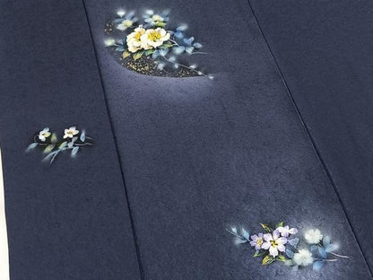 平和屋着物●訪問着　草花文　暈し染め　金彩　正絹　逸品　BAAX9853yc