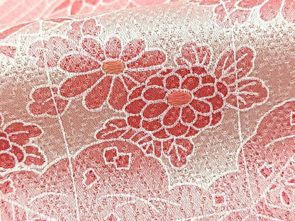 平和屋着物■訪問着　絞り　刺繍　貝桶花文　正絹　逸品　BAAX9857yc