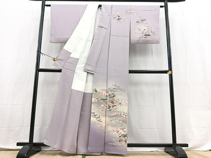 平和屋着物■訪問着　松竹梅御所解文　暈し染め　金銀彩　正絹　逸品　BAAX9861yc