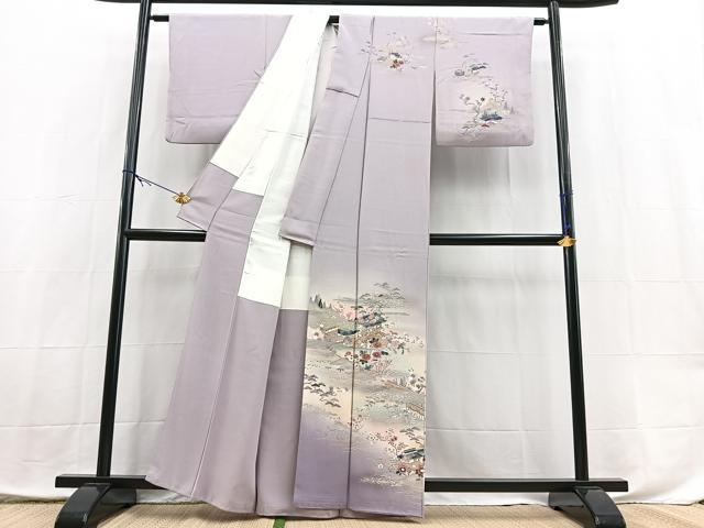 平和屋着物■訪問着　松竹梅御所解文　暈し染め　金銀彩　正絹　逸品　BAAX9861yc