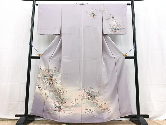 平和屋着物■訪問着　松竹梅御所解文　暈し染め　金銀彩　正絹　逸品　BAAX9861yc