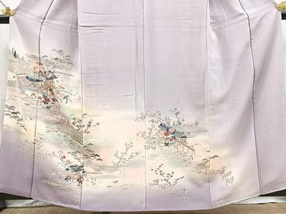 平和屋着物■訪問着　松竹梅御所解文　暈し染め　金銀彩　正絹　逸品　BAAX9861yc