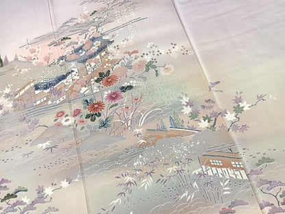 平和屋着物■訪問着　松竹梅御所解文　暈し染め　金銀彩　正絹　逸品　BAAX9861yc