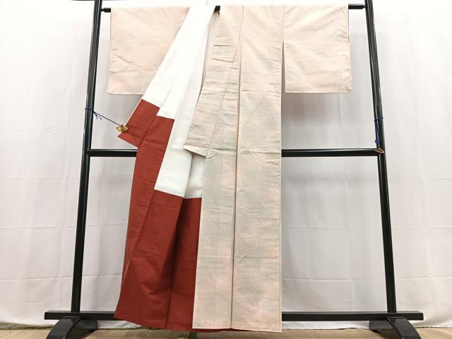 平和屋着物■上質な紬　霞文　正絹　逸品　BAAX9865yc
