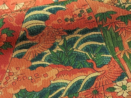 平和屋着物■上質な小紋　切嵌風景文　正絹　逸品　BAAX9870yc