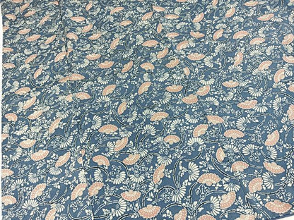 平和屋着物■上質な小紋　型染め　花蝶文　正絹　逸品　BAAX9873yc