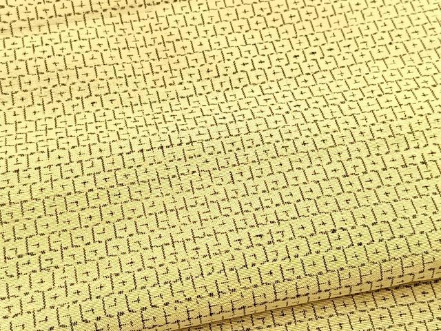 平和屋着物■上質な紬　絣文様　正絹　逸品　BAAX9874yc