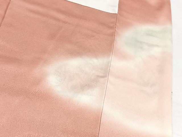 平和屋着物●訪問着　駒刺繍　扇面花文　暈し染め　金銀彩　三越扱い　正絹　逸品　BAAX9878yc