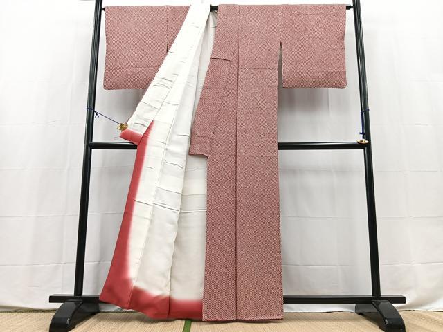 平和屋着物■大変加工の良い総絞り小紋　正絹　逸品　BAAX9885yc