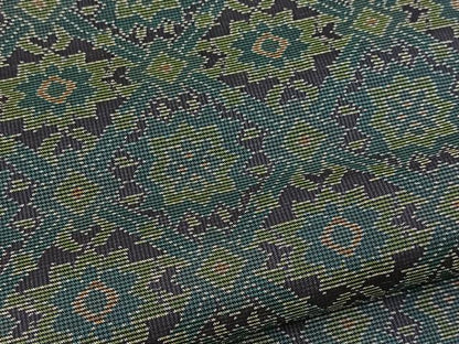 平和屋着物■本場大島紬　幾何学花文　正絹　逸品　BAAX9892yc