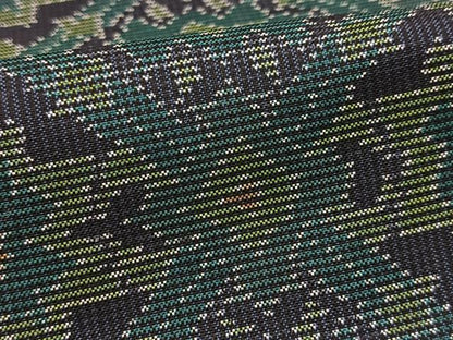平和屋着物■本場大島紬　幾何学花文　正絹　逸品　BAAX9892yc