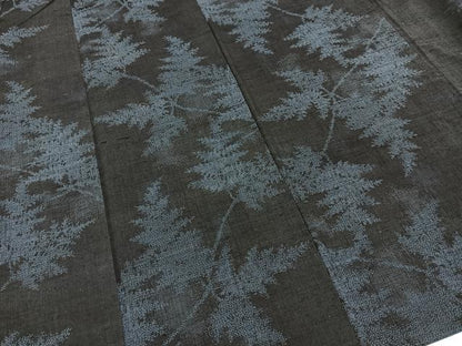 平和屋着物■上質な紬　草木文　正絹　逸品　BAAX9893yc