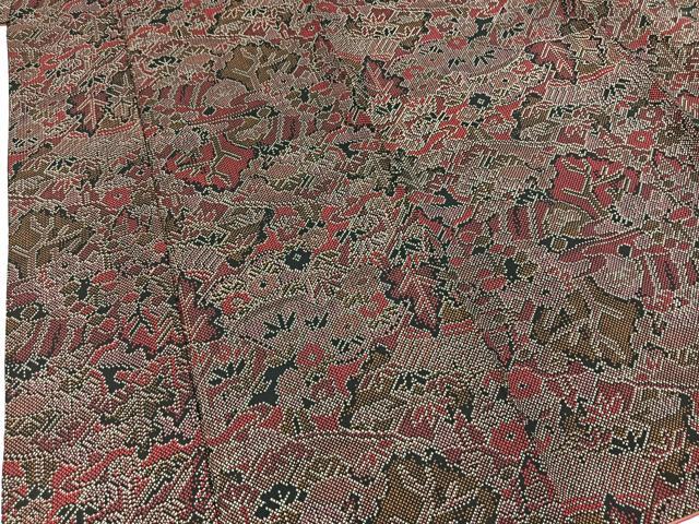 平和屋着物■本場染大島紬　風景花文　正絹　逸品　BAAX9894yc