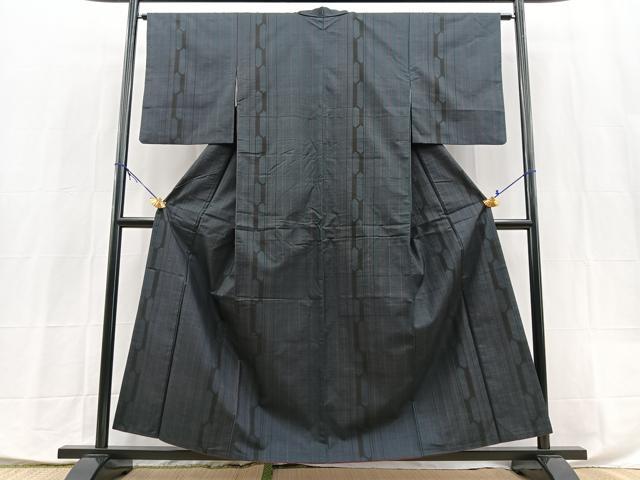 平和屋着物■本場大島紬　7マルキ　間道　正絹　逸品　BAAX9900yc