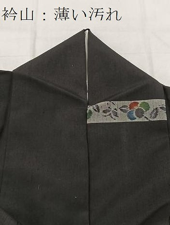 平和屋着物■上質な紬　横段花蝶文　黒地　まるやま扱い　正絹　逸品　BAAX9905yc