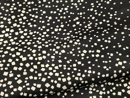 平和屋着物■上質な小紋　箔散らし文様　黒地　正絹　逸品　BAAX9906yc