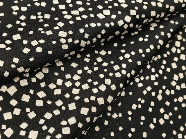 平和屋着物■上質な小紋　箔散らし文様　黒地　正絹　逸品　BAAX9906yc