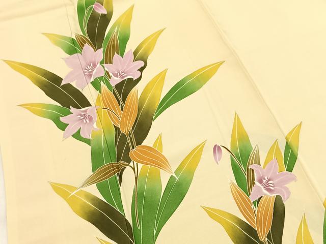 平和屋着物■訪問着　百合　正絹　逸品　BAAX9910yc