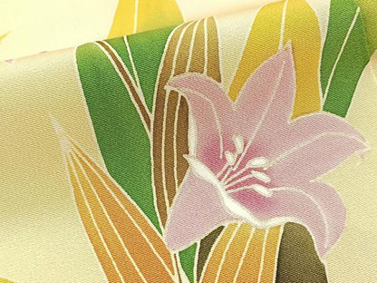 平和屋着物■訪問着　百合　正絹　逸品　BAAX9910yc