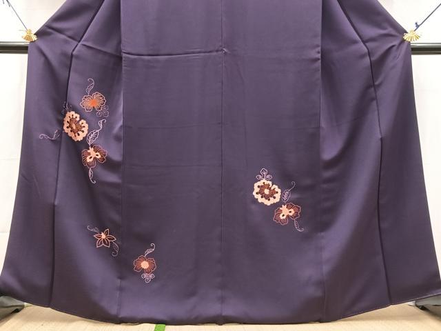 平和屋着物■中国三大刺繍　相良刺繍　総刺繍　訪問着　草花文　正絹　逸品　BAAX9913yc