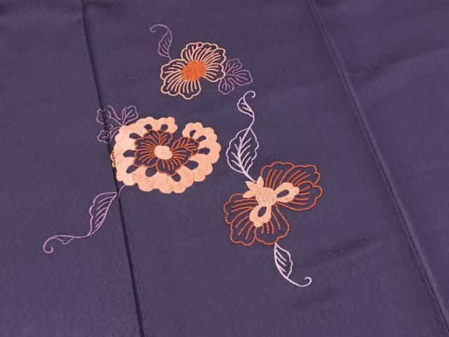 平和屋着物■中国三大刺繍　相良刺繍　総刺繍　訪問着　草花文　正絹　逸品　BAAX9913yc