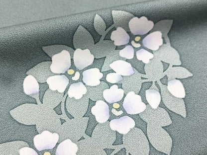 平和屋着物■訪問着　ろうけつ染め　飛鳥花文　シルエット　正絹　逸品　BAAX9923yc