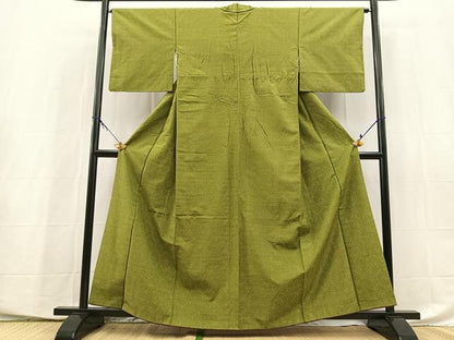 平和屋着物■上質な紬　亀甲文　正絹　逸品　BAAX9930yc