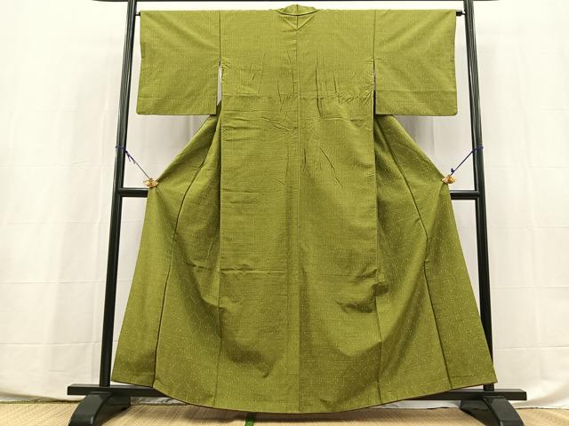 平和屋着物■上質な紬　亀甲文　正絹　逸品　BAAX9930yc