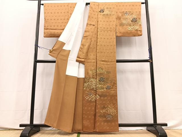 平和屋着物■訪問着　銀駒刺繍　吉祥花文　暈し染め　金彩　正絹　逸品　BAAX9931yc