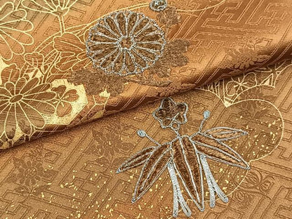 平和屋着物■訪問着　銀駒刺繍　吉祥花文　暈し染め　金彩　正絹　逸品　BAAX9931yc