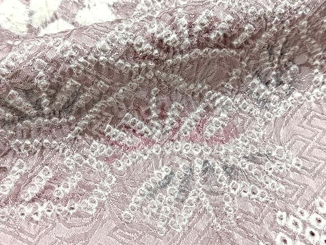 平和屋着物●訪問着　総絞り　エ霞風景文　三越扱い　正絹　逸品　BAAX9932yc