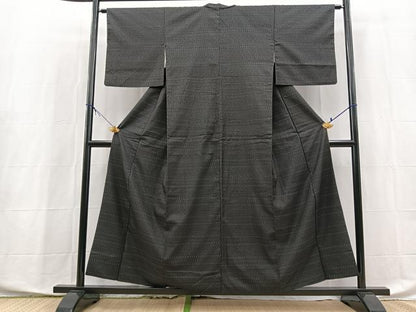平和屋着物■本場大島紬　横段文　正絹　逸品　BAAX9933yc