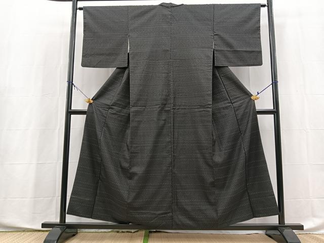 平和屋着物■本場大島紬　横段文　正絹　逸品　BAAX9933yc