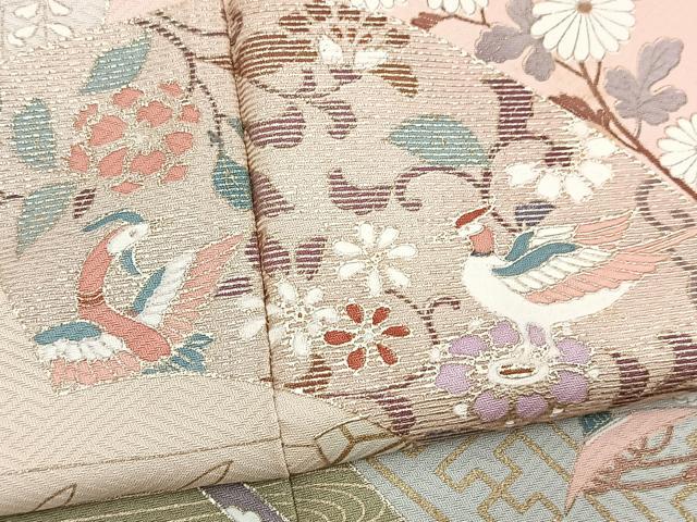 平和屋着物■訪問着　吉祥動物花文　暈し染め　金彩　正絹　逸品　BAAX9938yc