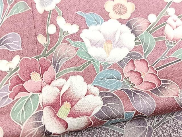 平和屋着物●訪問着　友禅　草花文　暈し染め　鈴乃屋扱い　正絹　逸品　BAAX9939yc