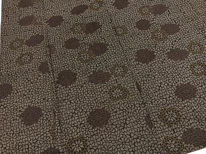 平和屋着物■本場大島紬　アンサンブル　泥染め　草木染　7マルキ　菊花文　田畑情玄作　証紙付き　正絹　逸品　BAAX9943yc