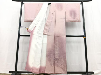 平和屋着物■訪問着　籬花文　暈し染め　正絹　逸品　BAAX9955yc