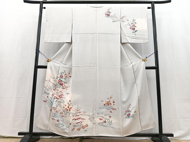 平和屋着物■中国三大刺繍　相良刺繍　訪問着　御所解花文　暈し染め　正絹　逸品　BAAX9961yc