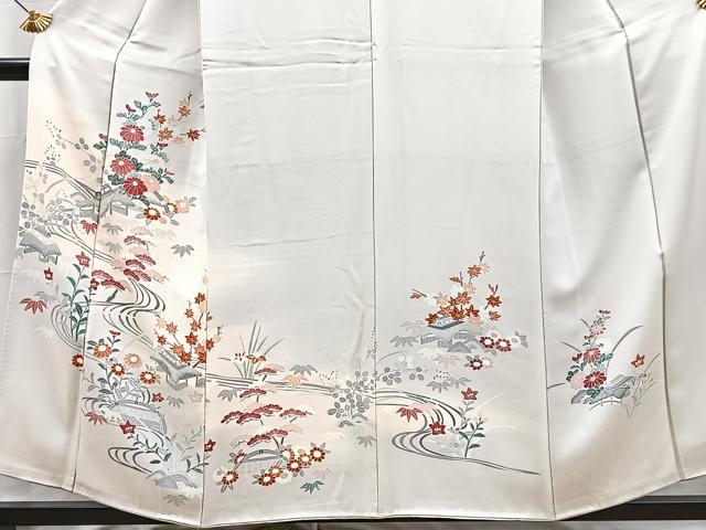 平和屋着物■中国三大刺繍　相良刺繍　訪問着　御所解花文　暈し染め　正絹　逸品　BAAX9961yc
