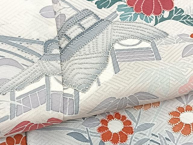 平和屋着物■中国三大刺繍　相良刺繍　訪問着　御所解花文　暈し染め　正絹　逸品　BAAX9961yc