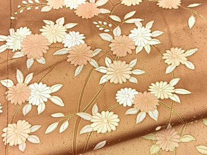 平和屋着物■訪問着　枝花文　暈し染め　金彩　正絹　逸品　BAAX9986yc