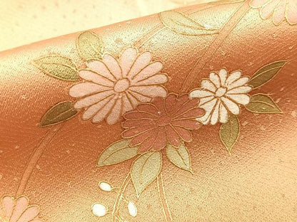 平和屋着物■訪問着　枝花文　暈し染め　金彩　正絹　逸品　BAAX9986yc