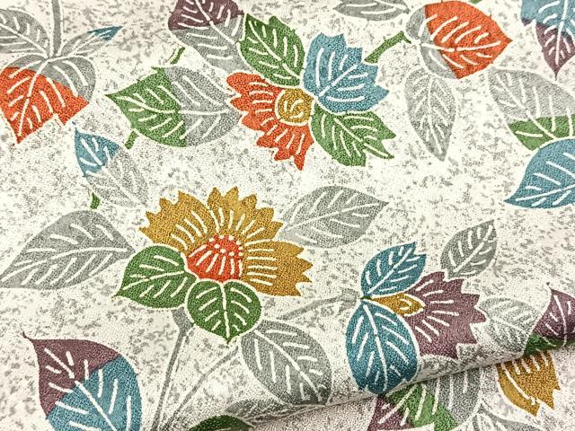 平和屋着物■小紋　椿　洗える着物　BAAX9997yc